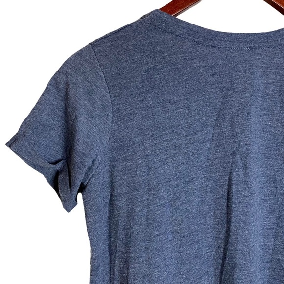 Cotton On Tee Shirt Dress Heather Navy A-Line Curved Hem Folded Cuff Extra Small - Picture 9 of 14